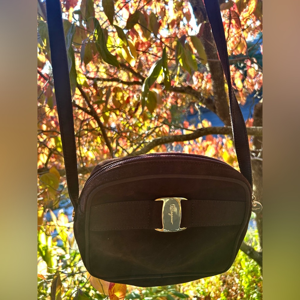 Salvatore Ferragamo Suede Crossbody Bag